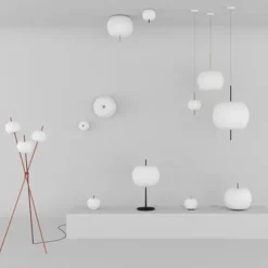 Kushi lampada da terra di design 3 luci